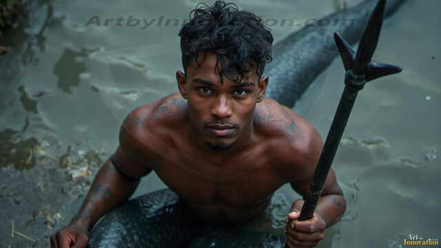 Mermen, The Warriors of the Sea - Male Fantasy Art, brought to life through AI.