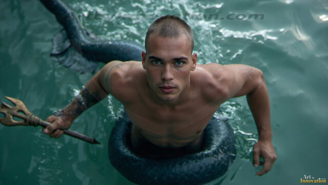 Mermen, The Warriors of the Sea - Male Fantasy Art, brought to life through AI.