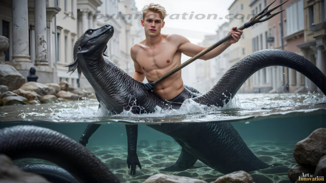 Mermen, The Warriors of the Sea - Male Fantasy Art, brought to life through AI.