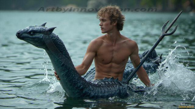 Mermen, The Warriors of the Sea - Male Fantasy Art, brought to life through AI.