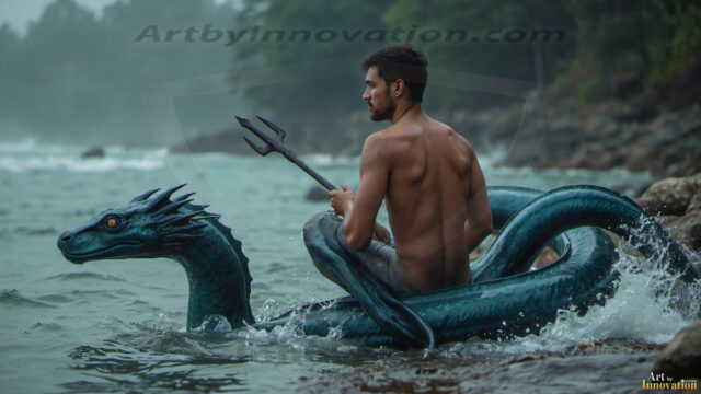 Mermen, The Warriors of the Sea - Male Fantasy Art, brought to life through AI.