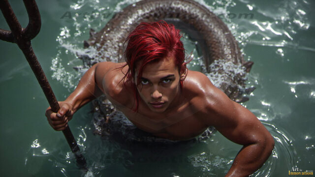 Mermen, The Warriors of the Sea - Male Fantasy Art, brought to life through AI.