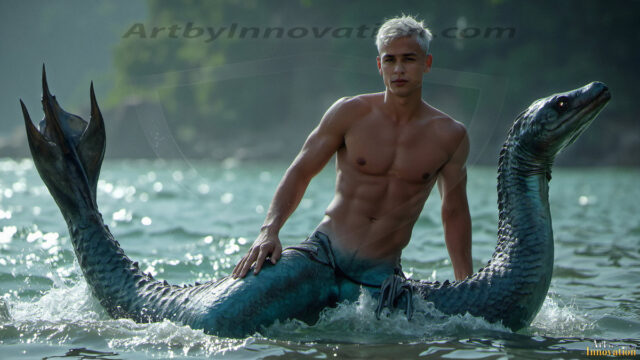 Mermen, The Warriors of the Sea - Male Fantasy Art, brought to life through AI.