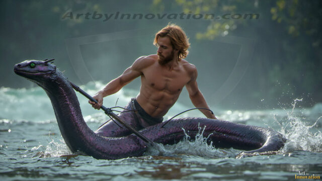 Mermen, The Warriors of the Sea - Male Fantasy Art, brought to life through AI.