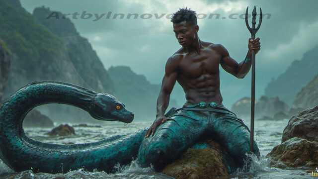Mermen, The Warriors of the Sea - Male Fantasy Art, brought to life through AI.