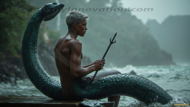 Mermen, The Warriors of the Sea - Male Fantasy Art, brought to life through AI.
