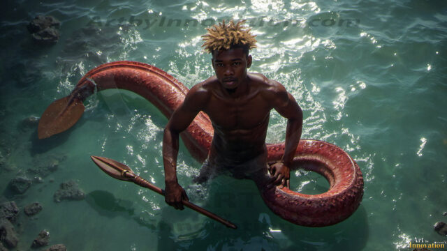 Mermen, The Warriors of the Sea - Male Fantasy Art, brought to life through AI.