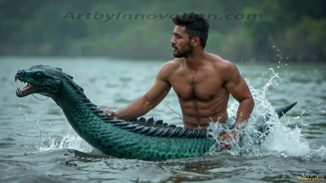 Mermen, The Warriors of the Sea - Male Fantasy Art, brought to life through AI.