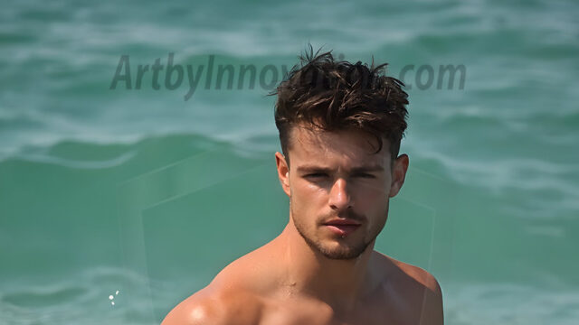 AI-generated HD photos featuring Mermen, The Warriors of the Sea. A collection of over 1,000 AI generated photo images of Mermen Warriors. Shirtless men from all age groups, with slim builds to hot and sexy, muscular body types, and from teenaged boys, to young men, to the handsome Elders. Merman warriors rising from a whirlpool, with a trident in hand, set against a stormy backdrop with dramatic lighting. Vibrant coral reefs, with detailed underwater scenes, highly realistic, with obsidian scales, that shimmer in the sunlight.