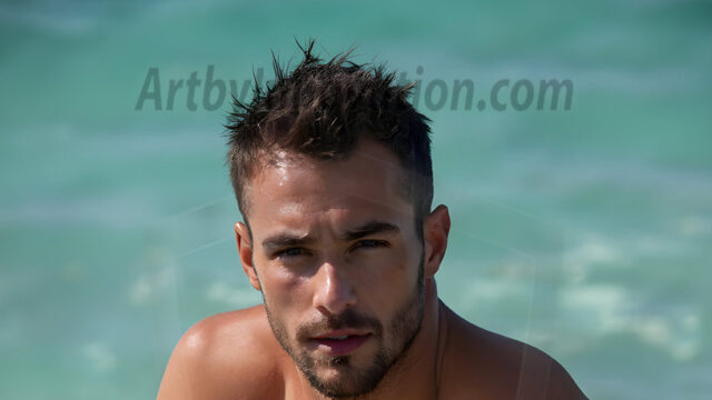 AI-generated HD photos featuring Mermen, The Warriors of the Sea. A collection of over 1,000 AI generated photo images of Mermen Warriors. Shirtless men from all age groups, with slim builds to hot and sexy, muscular body types, and from teenaged boys, to young men, to the handsome Elders. Merman warriors rising from a whirlpool, with a trident in hand, set against a stormy backdrop with dramatic lighting. Vibrant coral reefs, with detailed underwater scenes, highly realistic, with obsidian scales, that shimmer in the sunlight.