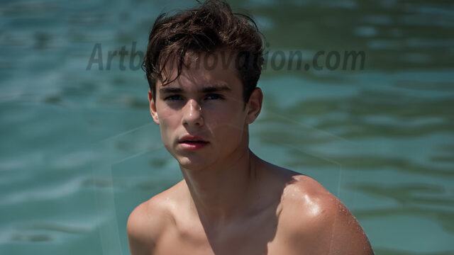 AI-generated HD photos featuring Mermen, The Warriors of the Sea. A collection of over 1,000 AI generated photo images of Mermen Warriors. Shirtless men from all age groups, with slim builds to hot and sexy, muscular body types, and from teenaged boys, to young men, to the handsome Elders. Merman warriors rising from a whirlpool, with a trident in hand, set against a stormy backdrop with dramatic lighting. Vibrant coral reefs, with detailed underwater scenes, highly realistic, with obsidian scales, that shimmer in the sunlight.