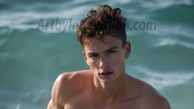 AI-generated HD photos featuring Mermen, The Warriors of the Sea. A collection of over 1,000 AI generated photo images of Mermen Warriors. Shirtless men from all age groups, with slim builds to hot and sexy, muscular body types, and from teenaged boys, to young men, to the handsome Elders. Merman warriors rising from a whirlpool, with a trident in hand, set against a stormy backdrop with dramatic lighting. Vibrant coral reefs, with detailed underwater scenes, highly realistic, with obsidian scales, that shimmer in the sunlight.