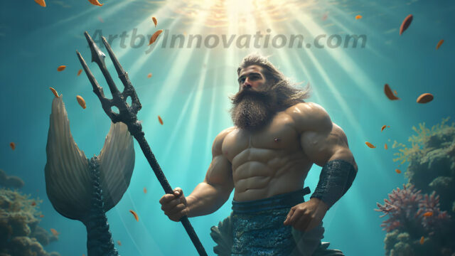 AI-generated HD photos featuring Mermen, The Warriors of the Sea. A collection of over 1,000 AI generated photo images of Mermen Warriors. Shirtless men from all age groups, with slim builds to hot and sexy, muscular body types, and from teenaged boys, to young men, to the handsome Elders. Merman warriors rising from a whirlpool, with a trident in hand, set against a stormy backdrop with dramatic lighting. Vibrant coral reefs, with detailed underwater scenes, highly realistic, with obsidian scales, that shimmer in the sunlight.