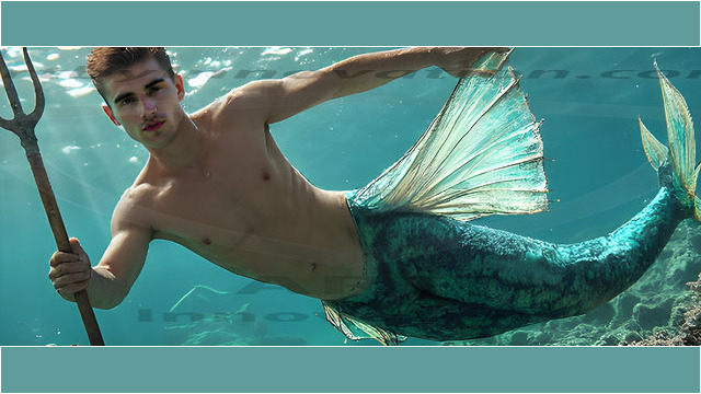 AI-generated HD photos featuring Mermen, The Warriors of the Sea. A collection of over 1,000 AI generated photo images of Mermen Warriors. Shirtless men from all age groups, with slim builds to hot and sexy, muscular body types, and from teenaged boys, to young men, to the handsome Elders. Merman warriors rising from a whirlpool, with a trident in hand, set against a stormy backdrop with dramatic lighting. Vibrant coral reefs, with detailed underwater scenes, highly realistic, with obsidian scales, that shimmer in the sunlight.