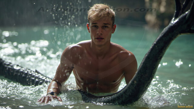 Mermen, The Warriors of the Sea - Male Fantasy Art, brought to life through AI.