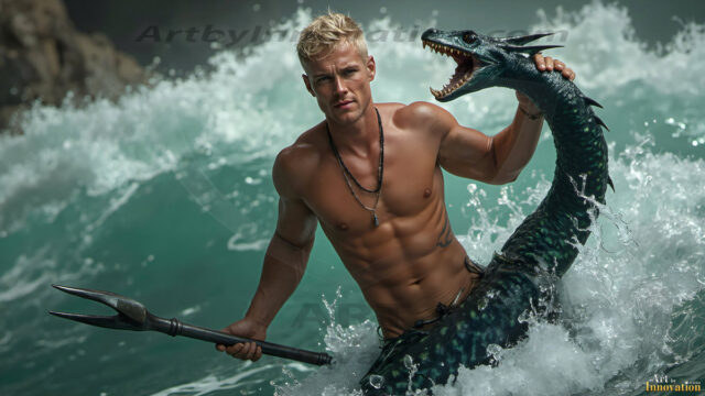 Mermen, The Warriors of the Sea - Male Fantasy Art, brought to life through AI.