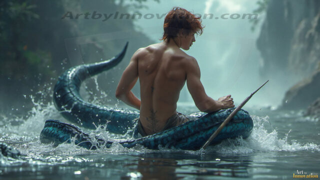 Mermen, The Warriors of the Sea - Male Fantasy Art, brought to life through AI.