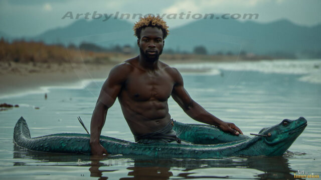 Mermen, The Warriors of the Sea - Male Fantasy Art, brought to life through AI.
