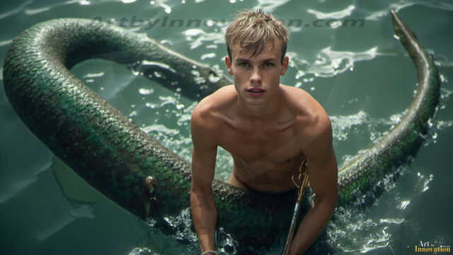 Mermen, The Warriors of the Sea - Male Fantasy Art, brought to life through AI.