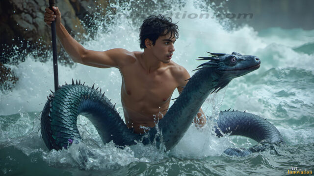 Mermen, The Warriors of the Sea - Male Fantasy Art, brought to life through AI.