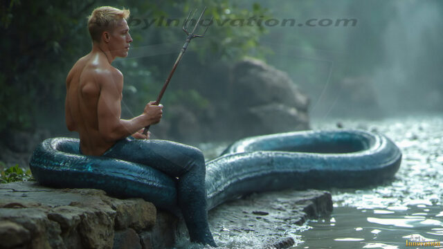 Mermen, The Warriors of the Sea - Male Fantasy Art, brought to life through AI.