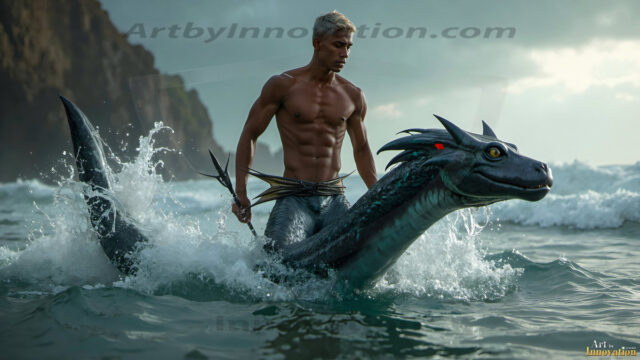 Mermen, The Warriors of the Sea - Male Fantasy Art, brought to life through AI.