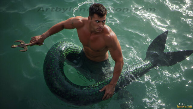 Mermen, The Warriors of the Sea - Male Fantasy Art, brought to life through AI.