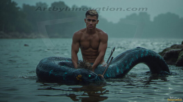 Mermen, The Warriors of the Sea - Male Fantasy Art, brought to life through AI.