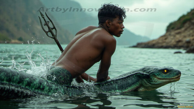 Mermen, The Warriors of the Sea - Male Fantasy Art, brought to life through AI.