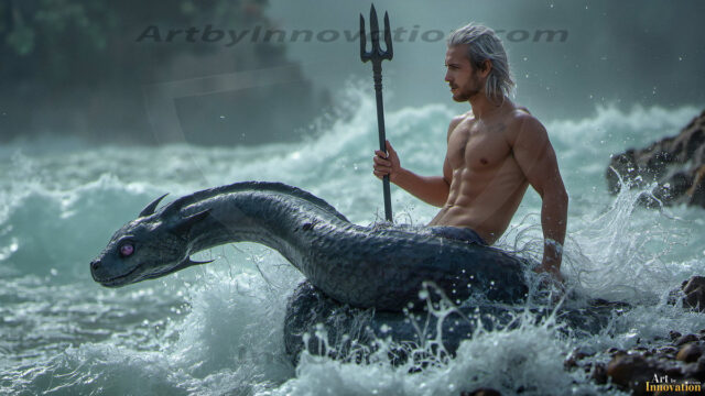 Mermen, The Warriors of the Sea - Male Fantasy Art, brought to life through AI.