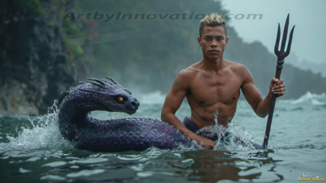 Mermen, The Warriors of the Sea - Male Fantasy Art, brought to life through AI.