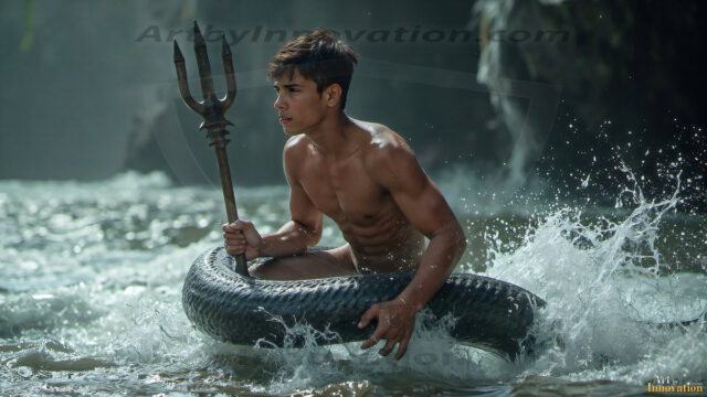 Mermen, The Warriors of the Sea - Male Fantasy Art, brought to life through AI.