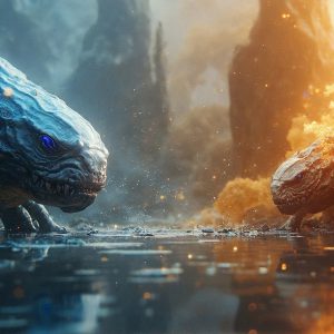 Amazing Alien Life forms and Planets. Fantasy Photographs, by Art by Innovation. Vibrant and detailed, high-resolution quality rendering of fantasy worlds with amazing creatures, both the fauna and flora, that might exist on alien worlds.