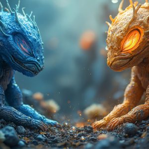 Amazing Alien Life forms and Planets. Fantasy Photographs, by Art by Innovation. Vibrant and detailed, high-resolution quality rendering of fantasy worlds with amazing creatures, both the fauna and flora, that might exist on alien worlds.