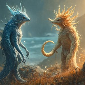 Amazing Alien Life forms and Planets. Fantasy Photographs, by Art by Innovation. Vibrant and detailed, high-resolution quality rendering of fantasy worlds with amazing creatures, both the fauna and flora, that might exist on alien worlds.