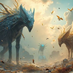 Amazing Alien Life forms and Planets. Fantasy Photographs, by Art by Innovation. Vibrant and detailed, high-resolution quality rendering of fantasy worlds with amazing creatures, both the fauna and flora, that might exist on alien worlds.