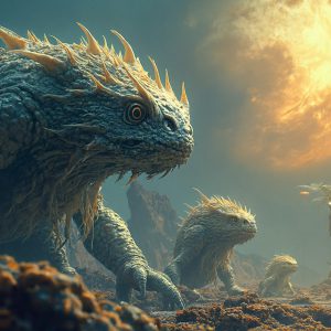 Amazing Alien Life forms and Planets. Fantasy Photographs, by Art by Innovation. Vibrant and detailed, high-resolution quality rendering of fantasy worlds with amazing creatures, both the fauna and flora, that might exist on alien worlds.
