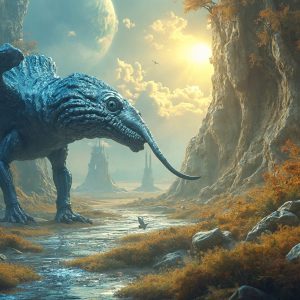 Amazing Alien Life forms and Planets. Fantasy Photographs, by Art by Innovation. Vibrant and detailed, high-resolution quality rendering of fantasy worlds with amazing creatures, both the fauna and flora, that might exist on alien worlds.