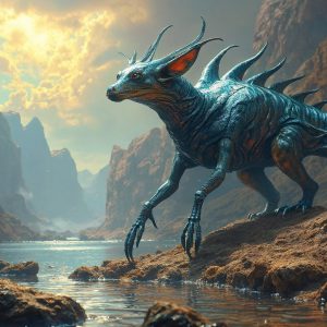 Amazing Alien Life forms and Planets. Fantasy Photographs, by Art by Innovation. Vibrant and detailed, high-resolution quality rendering of fantasy worlds with amazing creatures, both the fauna and flora, that might exist on alien worlds.