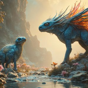 Amazing Alien Life forms and Planets. Fantasy Photographs, by Art by Innovation. Vibrant and detailed, high-resolution quality rendering of fantasy worlds with amazing creatures, both the fauna and flora, that might exist on alien worlds.