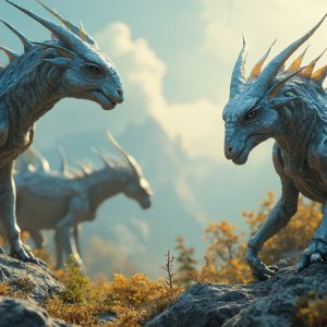 Amazing Alien Life forms and Planets. Fantasy Photographs, by Art by Innovation. Vibrant and detailed, high-resolution quality rendering of fantasy worlds with amazing creatures, both the fauna and flora, that might exist on alien worlds.