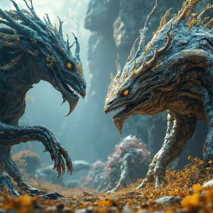 Amazing Alien Life forms and Planets. Fantasy Photographs, by Art by Innovation. Vibrant and detailed, high-resolution quality rendering of fantasy worlds with amazing creatures, both the fauna and flora, that might exist on alien worlds.