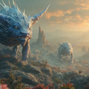 Amazing Alien Life forms and Planets. Fantasy Photographs, by Art by Innovation. Vibrant and detailed, high-resolution quality rendering of fantasy worlds with amazing creatures, both the fauna and flora, that might exist on alien worlds.