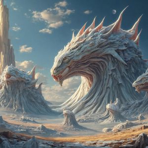 Amazing Alien Life forms and Planets. Fantasy Photographs, by Art by Innovation. Vibrant and detailed, high-resolution quality rendering of fantasy worlds with amazing creatures, both the fauna and flora, that might exist on alien worlds.