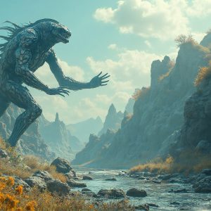 Amazing Alien Life forms and Planets. Fantasy Photographs, by Art by Innovation. Vibrant and detailed, high-resolution quality rendering of fantasy worlds with amazing creatures, both the fauna and flora, that might exist on alien worlds.