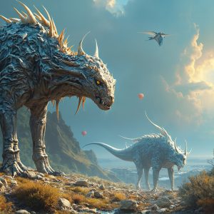 Amazing Alien Life forms and Planets. Fantasy Photographs, by Art by Innovation. Vibrant and detailed, high-resolution quality rendering of fantasy worlds with amazing creatures, both the fauna and flora, that might exist on alien worlds.