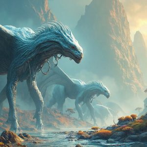 Amazing Alien Life forms and Planets. Fantasy Photographs, by Art by Innovation. Vibrant and detailed, high-resolution quality rendering of fantasy worlds with amazing creatures, both the fauna and flora, that might exist on alien worlds.