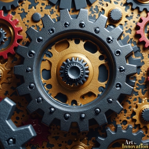 Modern Metallic Gears, UHD Images for Desktop Wallpaper and Background Art.
