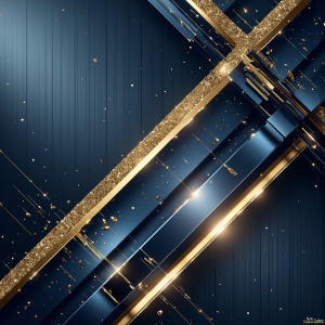 Amazing Digital Graphics Art Collection - Blue & Gold Artistic Graphic Textures Designs