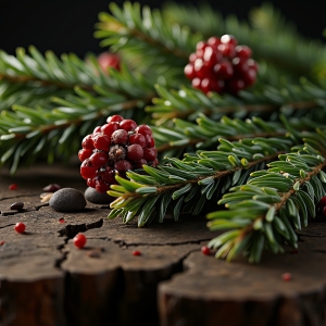 Amazing Digital Graphics Art Collection - Natural Green Pines & Leaves Artistic Graphic Textures Designs